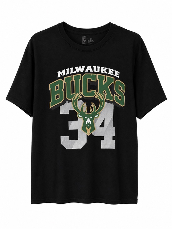 NBA Other - NWT NBA Milwaukee Bucks Giannis Antetokounmpo #34 Black Graphic T-Shirt Size L